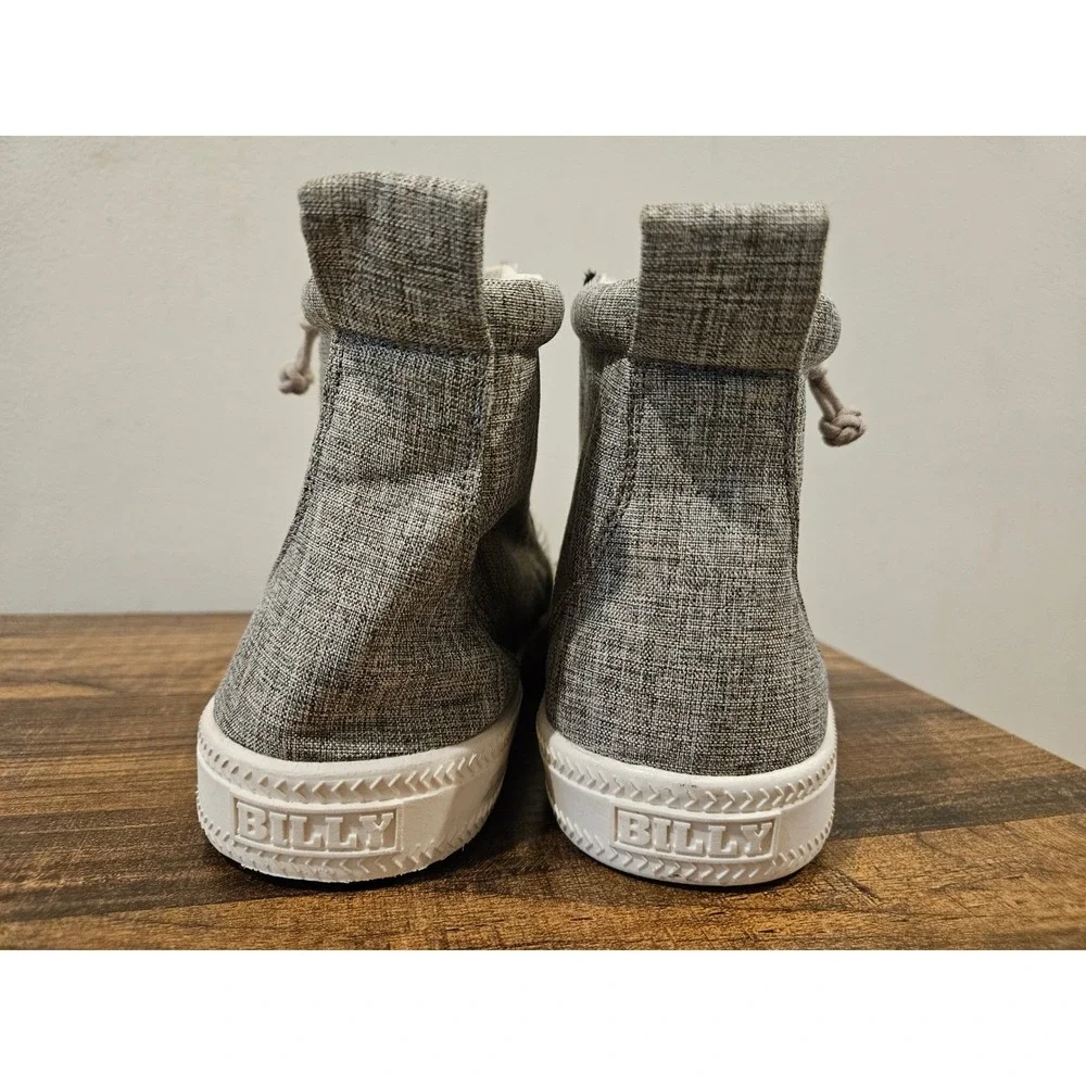 Billy Footwear Classic High Top‎ Gray Jersey Adaptive Sneakers Kids 5M US 4M